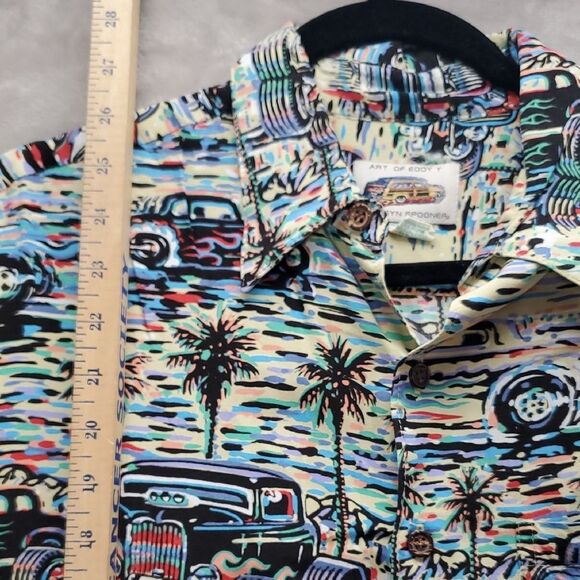 ART OF EDDY REYN SPOONER | MEDIUM MEN'S VTG SHORT SLEEVE HAWAIIAN SHIRT - Picture 7 of 15